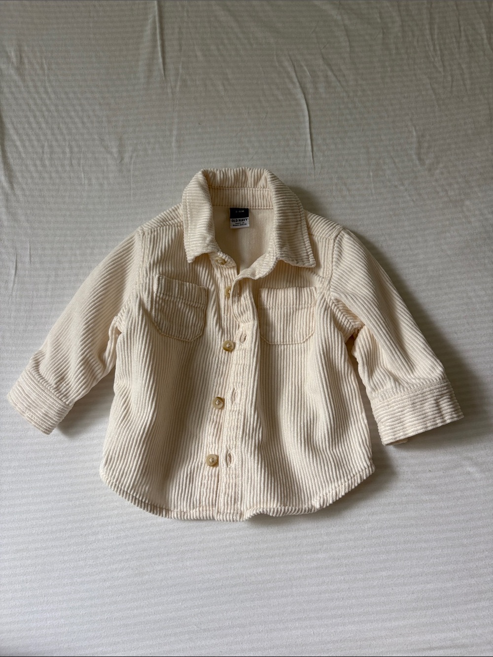 Old Navy Cream Corduroy Button-Down Shirt for Kids